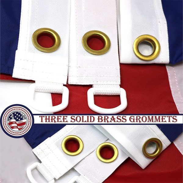 USA American Flag 6x10FT 5-Pack Embroidered Nylon By G128 - Image 2