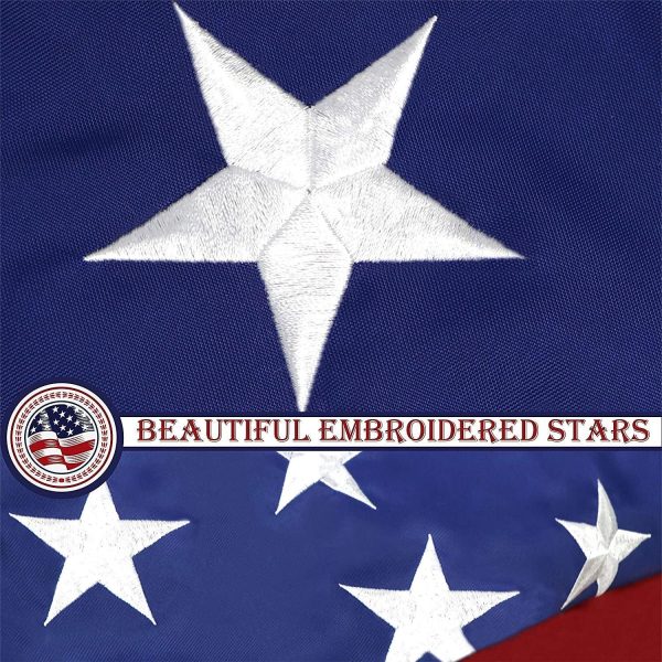 USA American Flag 6x10FT 5-Pack Embroidered Nylon By G128 - Image 5