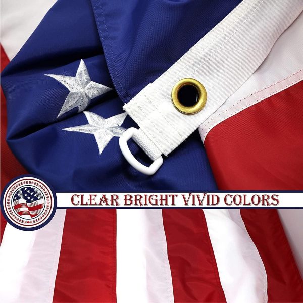 USA American Flag 6x10FT 5-Pack Embroidered Nylon By G128 - Image 6