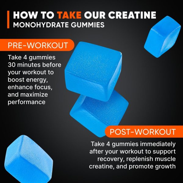 Creatine Monohydrate Gummies 8500mg Complex for Men & Women, Preworkout Gummy with L-Carnitine, BCAA, Taurine for Muscle Growth, Strength & Energy Support, Sugar Free, Vegan,Blueberry Flavor,120 Count - Image 8