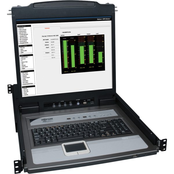 Eaton Tripp Lite Series NetDirector 8-Port 1U Rack-Mount Console KVM Switch with 19-in. LCD + 8 PS2/USB Combo Cables, TAA - Image 5