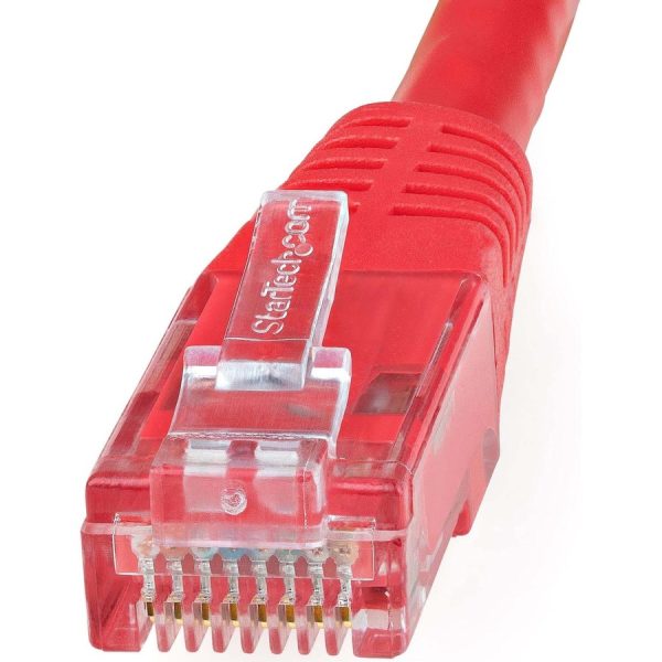 StarTech.com 100ft CAT6 Ethernet Cable - Red Molded Gigabit - 100W PoE UTP 650MHz - Category 6 Patch Cord UL Certified Wiring/TIA - Image 3