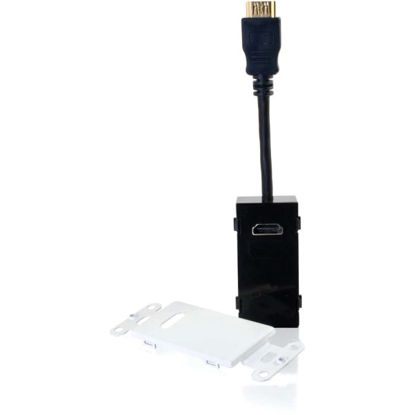C2G HDMI Pass Through - Decorative Wall Plate - White - Image 2