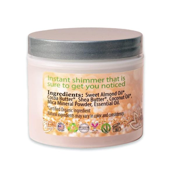 Organic Whipped Body Shimmer Butter   Sexy Level 2 Rose Gold Body Shimmer   Moisturizing & Nourishing Skincare with Natural Ingredients   Sultry Glow & Hydration   4.0 oz - Image 2