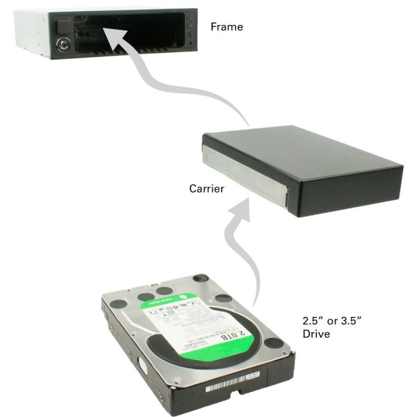 CRU Data Express DX175 Drive Bay Adapter Internal - Black - Image 9