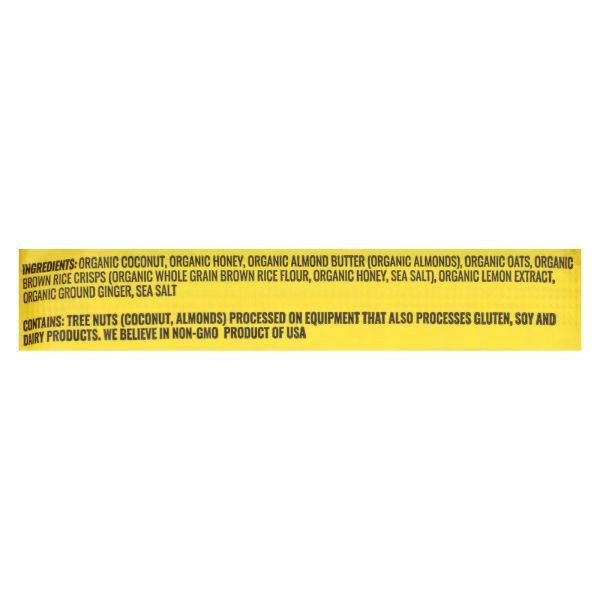 Kate's Real Food - Bar Organic Bivy Lemon Coconut - Case of 12 - 2.2 OZ - Image 3