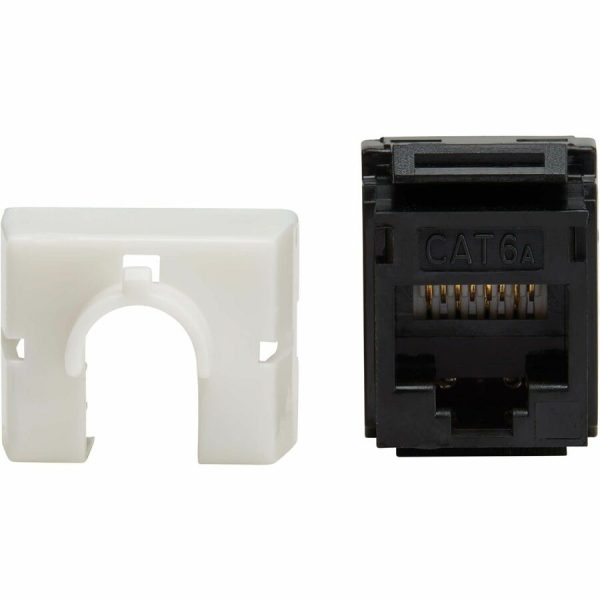 Eaton Tripp Lite Series Cat6a Keystone Jacks, 10 Pack - 4PPoE Compliant, 110/Krone, 568A/B, RJ45 Ethernet, Black, TAA - Image 3