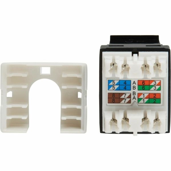 Eaton Tripp Lite Series Cat6a Keystone Jacks, 10 Pack - 4PPoE Compliant, 110/Krone, 568A/B, RJ45 Ethernet, Black, TAA - Image 4