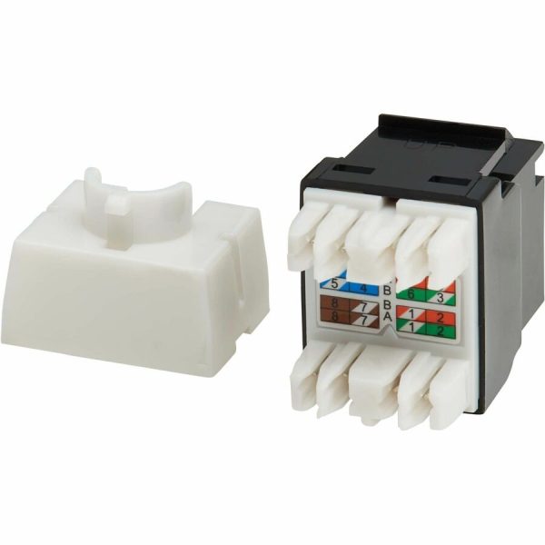 Eaton Tripp Lite Series Cat6a Keystone Jacks, 10 Pack - 4PPoE Compliant, 110/Krone, 568A/B, RJ45 Ethernet, Black, TAA - Image 5