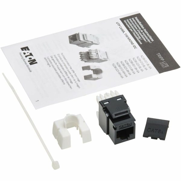 Eaton Tripp Lite Series Cat6a Keystone Jacks, 10 Pack - 4PPoE Compliant, 110/Krone, 568A/B, RJ45 Ethernet, Black, TAA - Image 7