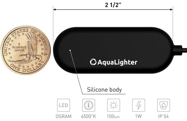 Fish Tank Light   Clip On Aquarium Light   Aquarium Light for Plants   LED Flexible Lamp for Freshwater Nano Aquarium Light   PicoSoft Black 3 Gallon - Image 3