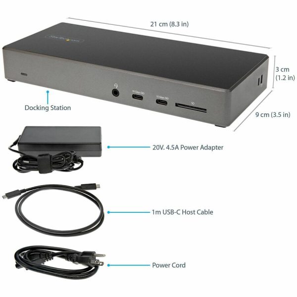 StarTech.com USB C Dock, Triple 4K Monitor USB-C Docking Station with DP 1.4 & DSC, 2x DisplayPort & 1x HDMI, 100W PD, 6x USB (2x 10Gbps) - Image 5