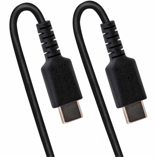 StarTech.com 20in (50cm) USB C Charging Cable, Coiled Heavy Duty Fast Charge & Sync USB-C Cable, High Quality USB 2.0 Type-C Cable, Black - Image 5