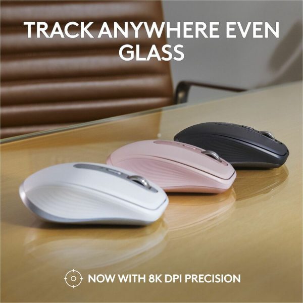 Logitech MX Anywhere 3S Compact Wireless Mouse, Fast Scrolling, 8K DPI Any-Surface Tracking, Quiet Clicks - Black - Image 2