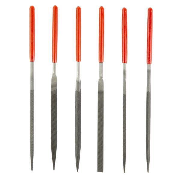 B/C GUNSMITHING FILE SET 6PC BLK/RD - Image 2