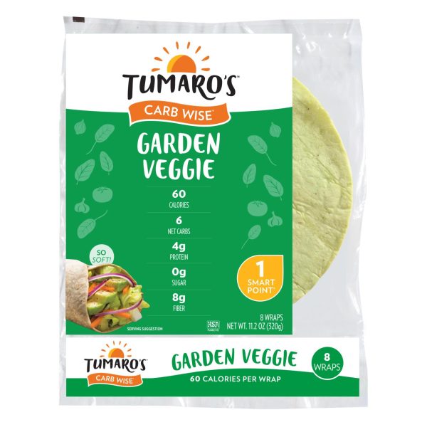 Tumaro'S 8-inch Garden Veggie Carb Wise Wraps - Case of 6 - 8 CT - Image 3