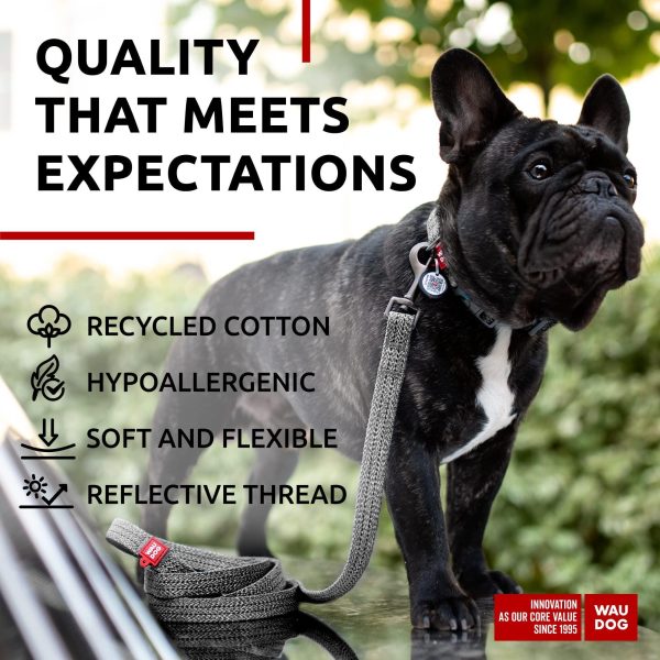Recycled Cotton Dog Leash 6 Ft   10 Ft Eco Friendly Collar for Small Medium & Large Dogs   Reflective Dog Leash for Medium Dogs   Strong Leashes for Large Breed Dogs Puppy Leash for Small Dogs - Image 4