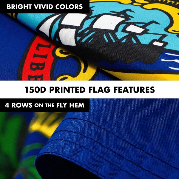 G128 Combo Pack: 6 Feet Tangle Free Spinning Flagpole (Black) Pennsylvannia PA State Flag 3x5 ft Printed 150D Brass Grommets (Flag Included) Aluminum Flag Pole - Image 5