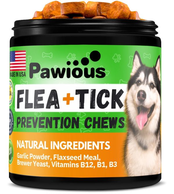 Flea and Tick Prevention for Dogs Chewables   Natural Dog Flea and Tick Control Supplement   Flea & Tick Chews for Dogs   Oral Flea Pills for Dogs   Pest Defense   All Life Stages   Made in USA