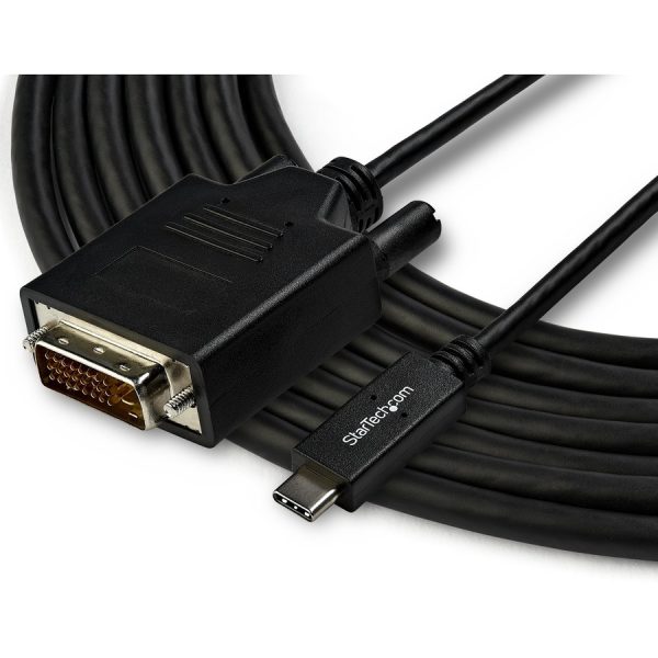 StarTech.com 10ft (3m) USB C to DVI Cable - 1080p USB Type-C to DVI-Digital Video Display Adapter Monitor Cable - Works w/ Thunderbolt 3 - Image 4