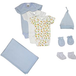 Newborn Baby Boys 7 Pc  Baby Shower Gift Set Ls_0041