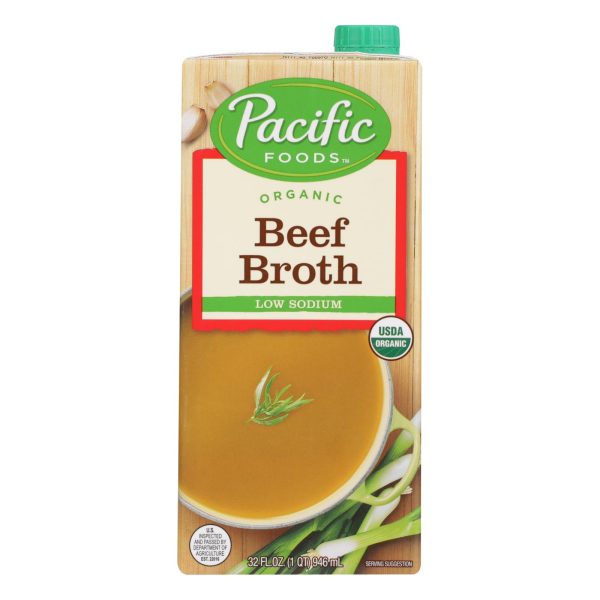 Pacific Natural Foods Beef Broth - Low Sodium - Case of 12 - 32 Fl oz. - Image 2
