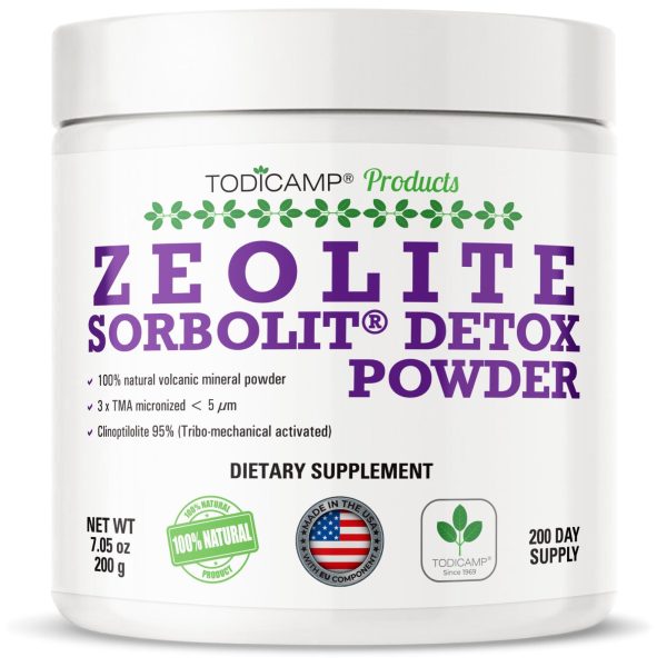 Sorbolit Zeolite Detox Powder   7.05oz Clinoptilolite Zeolite Powder Sorbolit  1 2 µm Zeolite Clinoptilolite Powder Supplement for Liver Detox   200 Days Supply