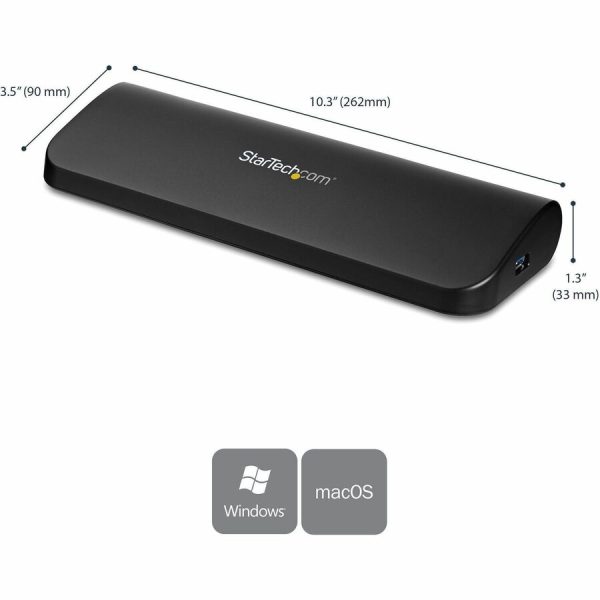 StarTech.com USB 3.0 Docking Station - Compatible with Windows / macOS - Supports Dual Displays - HDMI and DVI - DVI to VGA Adapter Included - USB3SDOCKHD - Image 2