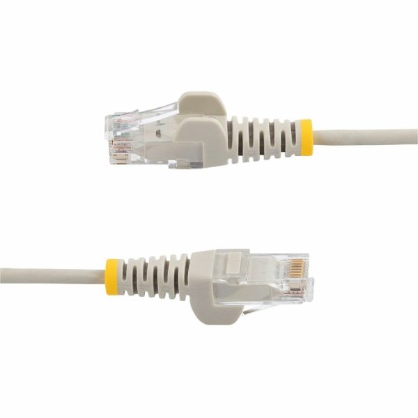 StarTech.com 6 in CAT6 Cable - Slim CAT6 Patch Cord - Gray Snagless RJ45 Connectors - Gigabit Ethernet Cable - 28 AWG - LSZH (N6PAT6INGRS) - Image 3