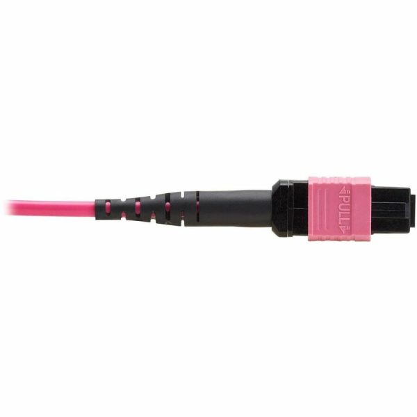 Eaton Tripp Lite Series 100G Multimode 50/125 OM4 Fiber Optic Cable (12F MPO/MPO-PC F/F), Type-B Polarity, OFNP, Magenta, 4 m (13.1 ft.), TAA - Image 5