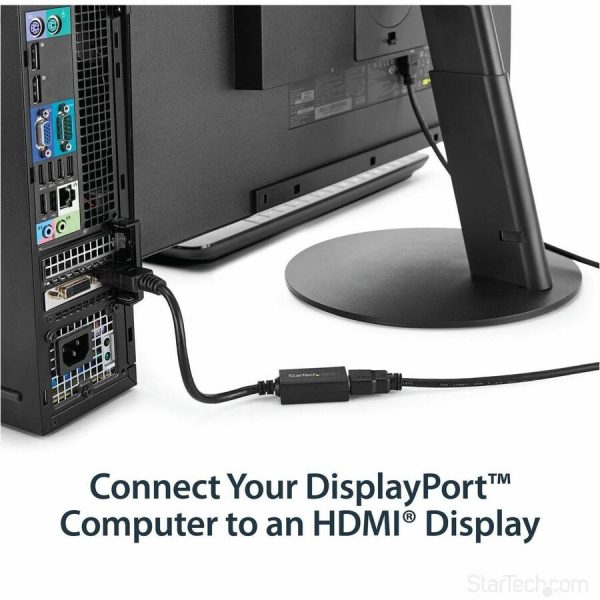 StarTech.com DisplayPort to VGA Adapter, Active DP to VGA Converter, 1080p Video DP to VGA Monitor Dongle, Latching DP Connector, Durable - Image 2