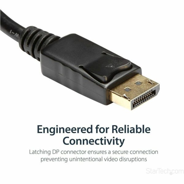 StarTech.com DisplayPort to VGA Adapter, Active DP to VGA Converter, 1080p Video DP to VGA Monitor Dongle, Latching DP Connector, Durable - Image 3