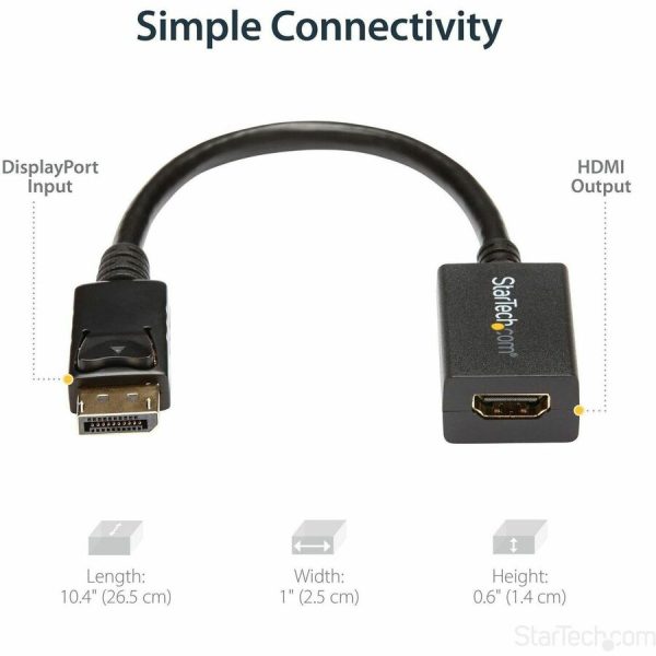 StarTech.com DisplayPort to VGA Adapter, Active DP to VGA Converter, 1080p Video DP to VGA Monitor Dongle, Latching DP Connector, Durable - Image 5