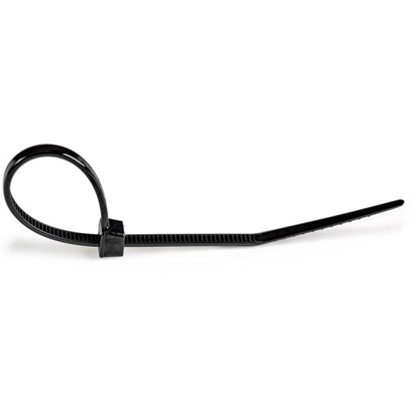 StarTech.com 4"(10cm) Cable Ties, 7/8"(22mm) Dia, 18lb(8kg) Tensile Strength, Nylon Self Locking Zip Ties, UL Listed, 1000 Pack, Black - Image 2