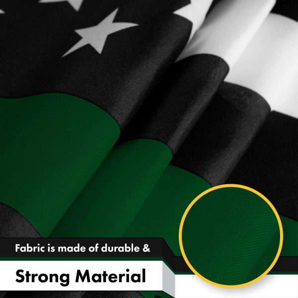 Thin Green Line American Flag 3x5 Ft 5-Pack Printed 150D Polyester By G128 - Image 4