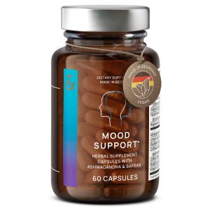 Mood Support Supplement   with Ashwagandha   Saffron Extract   5 HTP Griffonia   Siberian Ginseng   Rhodiola rosea   60 Capsules