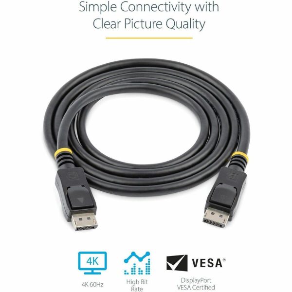 StarTech.com 6ft (2m) DisplayPort 1.2 Cable 10 Pack, 4K x 2K UHD VESA Certified DisplayPort Cable, DP Cable/Cord for Monitor, w/ Latches - Image 3