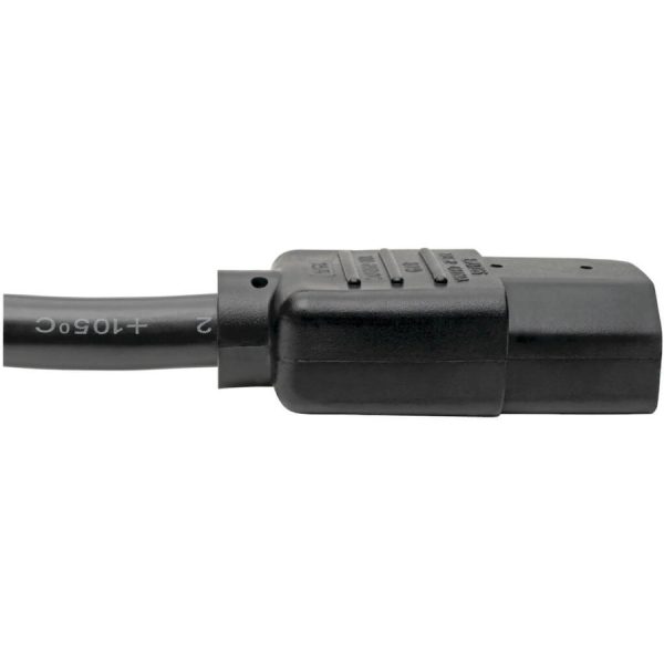 Eaton Tripp Lite Series Power Cord C14 to C15 - Heavy-Duty, 15A, 250V, 14 AWG, 6 ft. (1.83 m), Black - Image 3