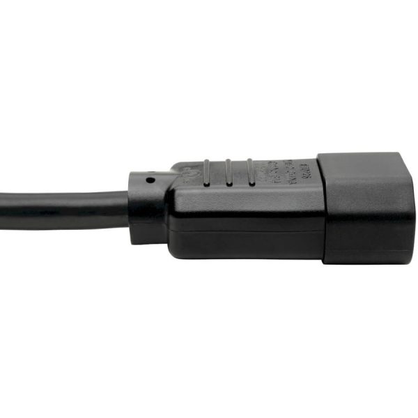 Eaton Tripp Lite Series Power Cord C14 to C15 - Heavy-Duty, 15A, 250V, 14 AWG, 6 ft. (1.83 m), Black - Image 4