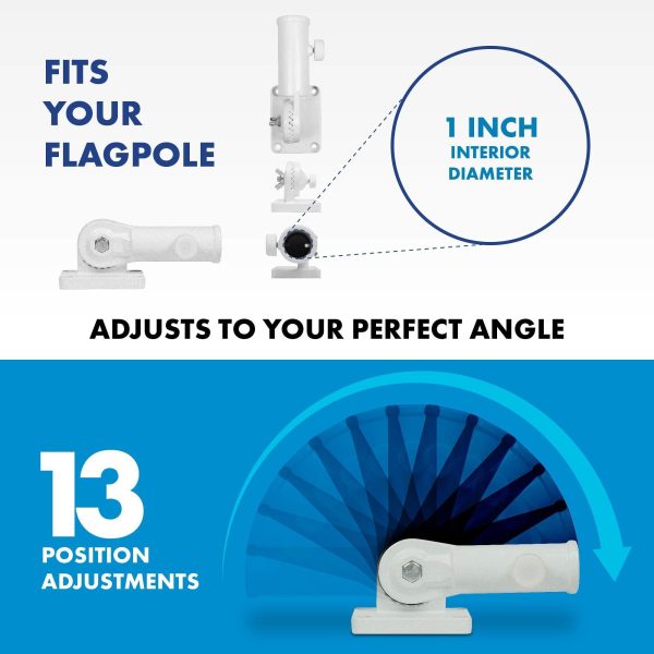 G128 Combo Pack: 6 Ft Tangle Free Aluminum Spinning Flagpole (Silver) & We the People American Flag 3x5 Ft, LiteWeave Pro Series Printed 150D Polyester | Pole with Flag Included - Image 8