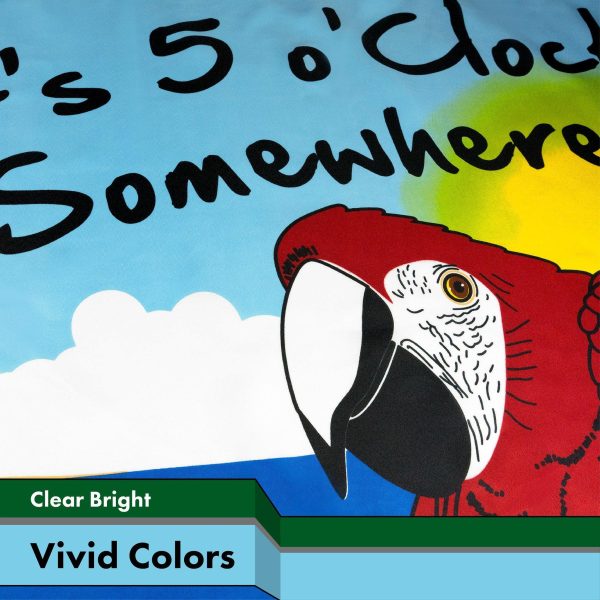 It's 5 O'Clock Somewhere Flag 3x5 Ft 10-Pack Printed 150D Polyester By G128 - Image 3
