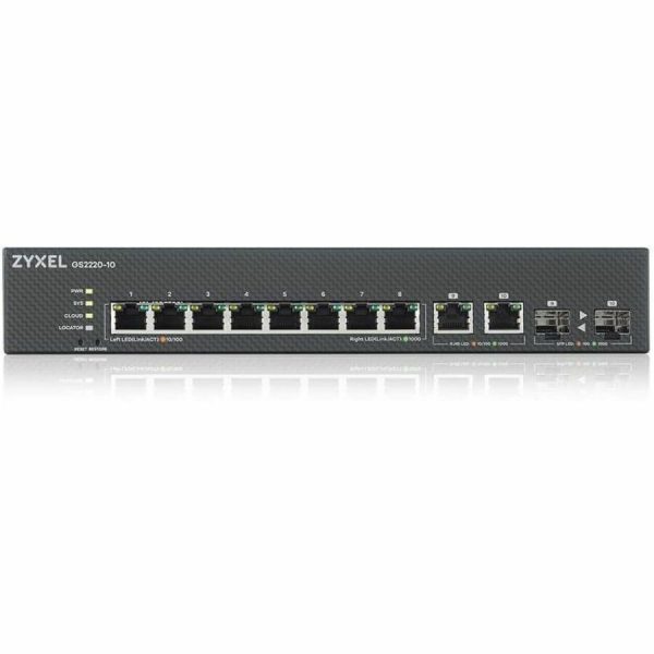 ZYXEL GS2220-10 8-Port Gigabit L2+ Managed and Nebula Pro Cloud Managed Switch with 2 SFP Uplinks - Image 2
