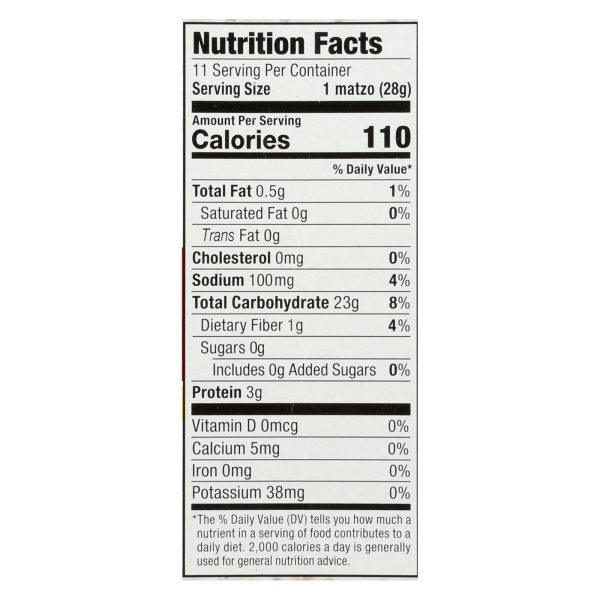 Streit's Matzos - Lightly Salted - Case of 12 - 11 oz. - Image 2