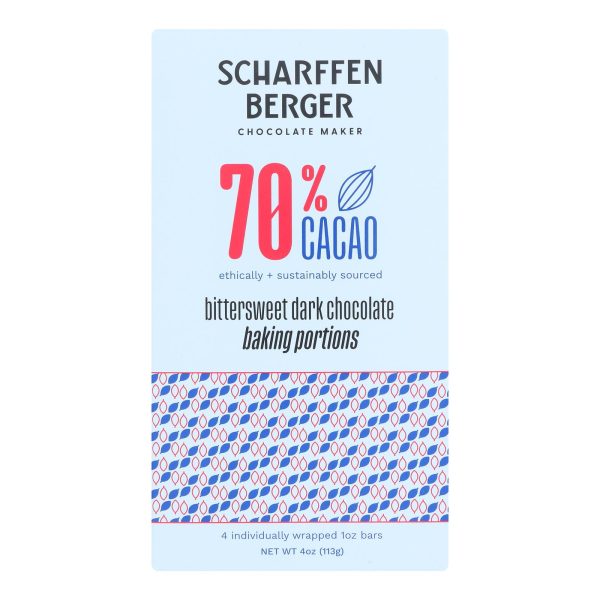 Scharffen Berger - Baking Chocolate Bittersweet - Case of 12-4 Ounces