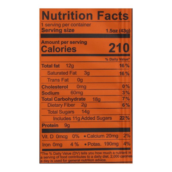 Kize Concepts - Energy Bar Raw Peanut Butter Chocolate Chip - Case of 10-1.5oz - Image 3