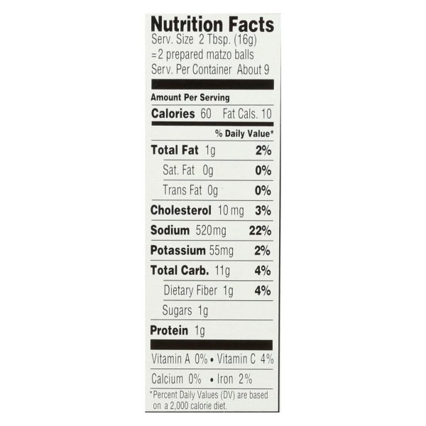 Manischewitz Gluten Free Matzo Ball Mix  - Case of 12 - 5 OZ - Image 2