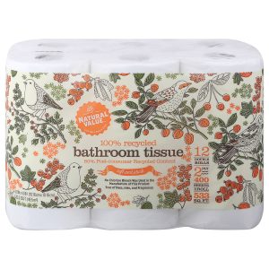 Natural Value - Bath Tissue Double 400sht - Case of 4 - 12 PK