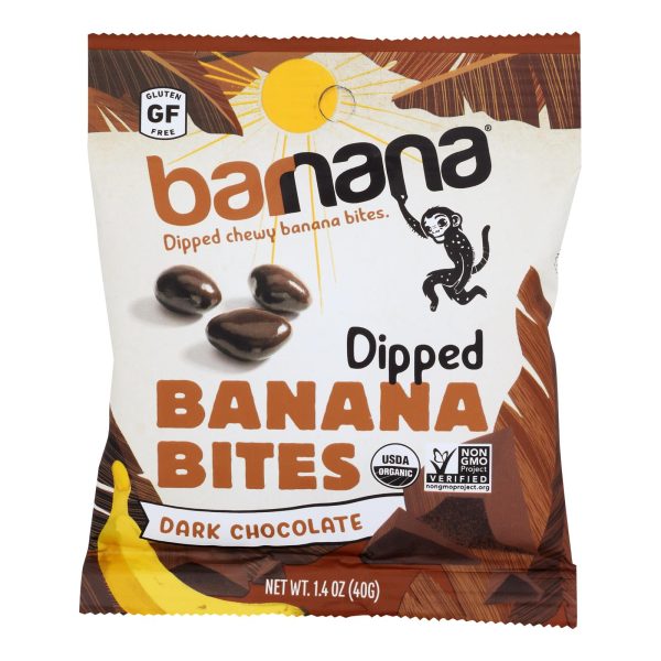 Barnana Organic Chewy Banana Bites - Chocolate - Case of 12 - 1.4 oz - Image 3