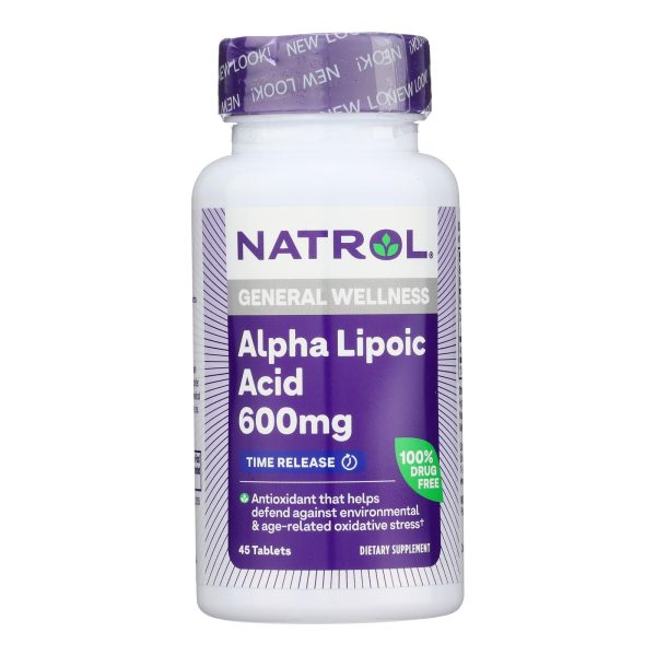 Natrol Alpha Lipoic Acid Time Release - 600 mg - 45 Tablets - Image 2