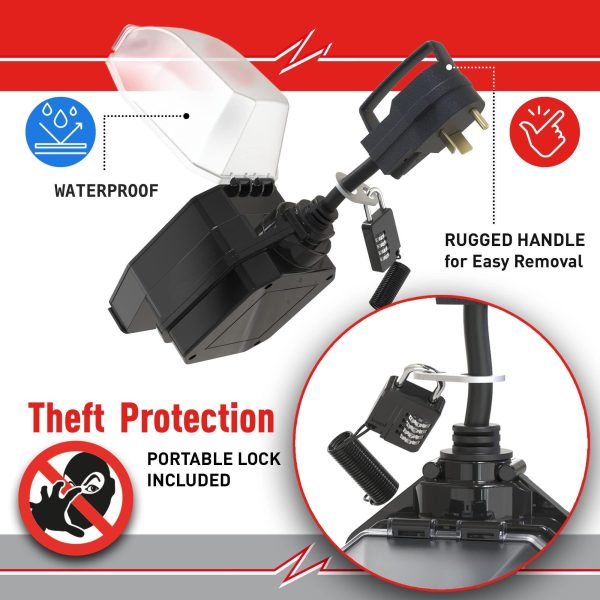 RV Surge Protector 30 Amp   Мandatory Camper Accessories   RV Electrical Adapter with ETL Tested   Easy to Use Handle Waterproof Cover Anti Theft Lock - Image 3